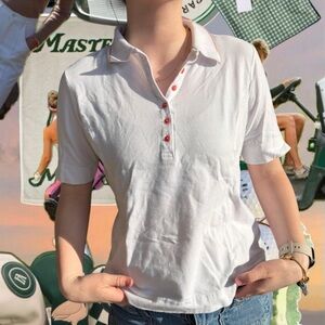 Vintage golf white polo shirt 💗